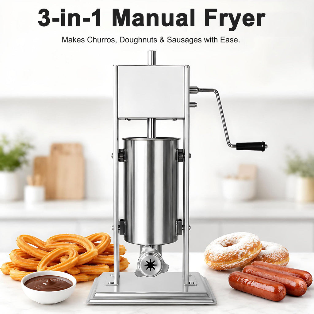 Manual Churros Maker with 4 Pastry Nozzles J40320