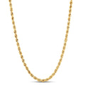 18K Solid Yellow Gold Rope Chain Necklace T149