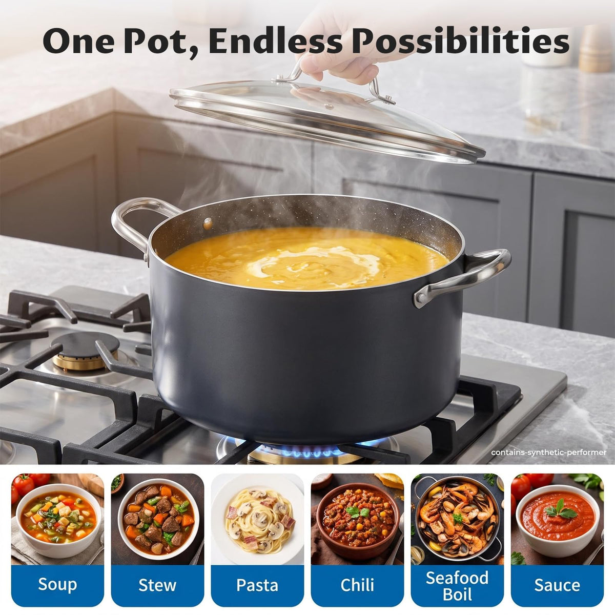 12 Quart Nonstick Stock Pot with Lid A19820