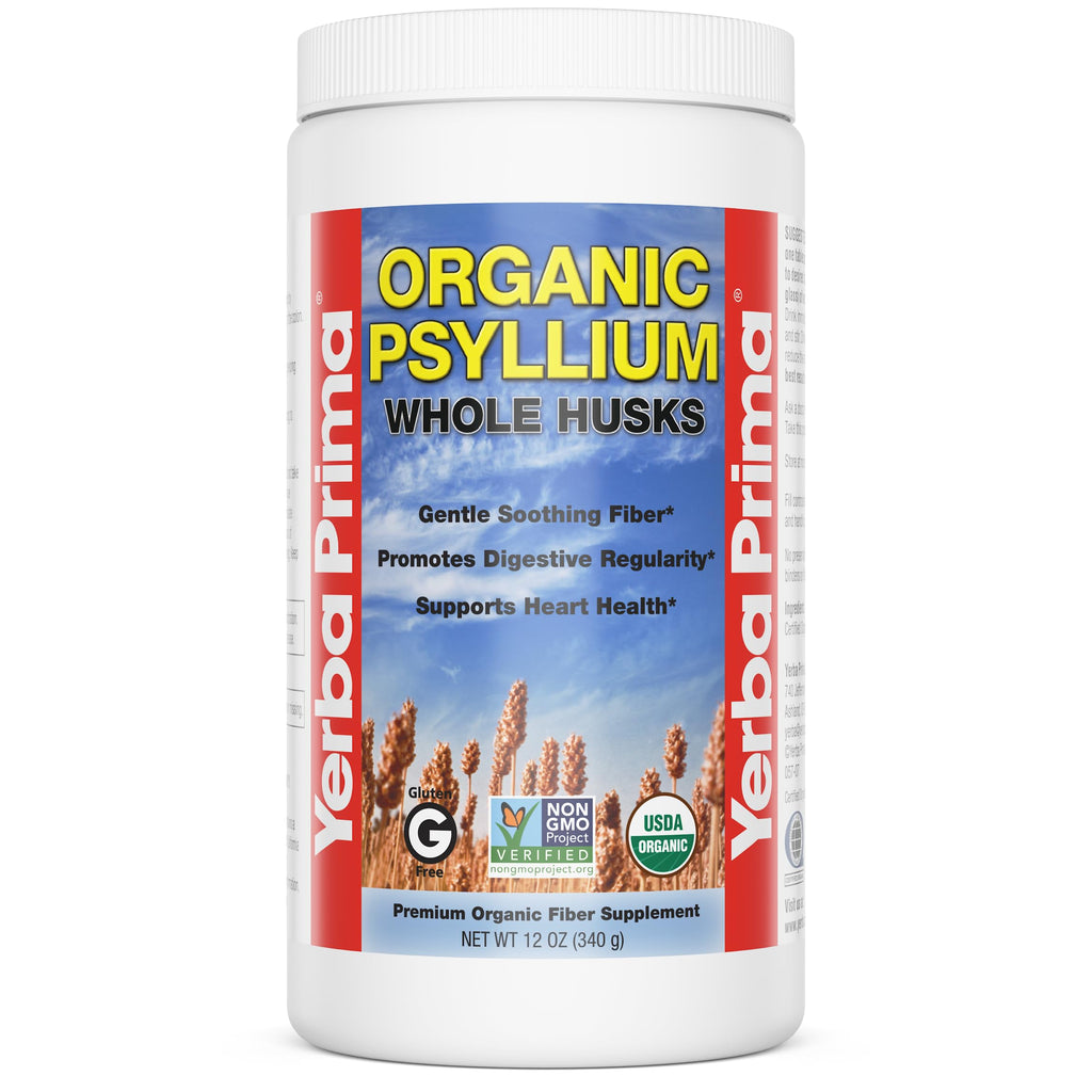 Organic Psyllium Whole Husks 12 oz Fiber Supplement V64506