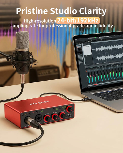 2X2 24-bit/192kHz Audio Interface with XLR/TRS Combo Input J68641