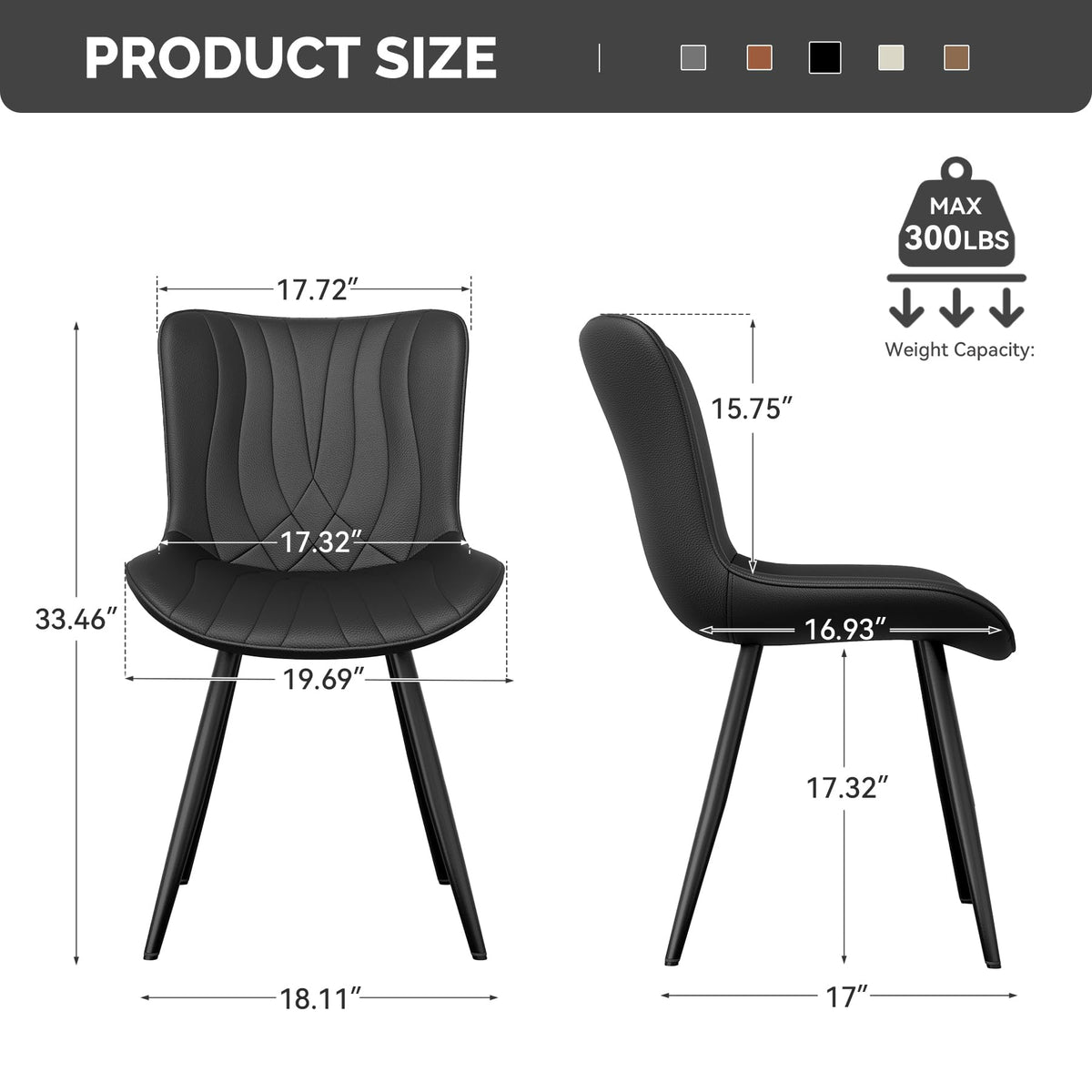 PU Leather Dining Chair Set of 4 G664442