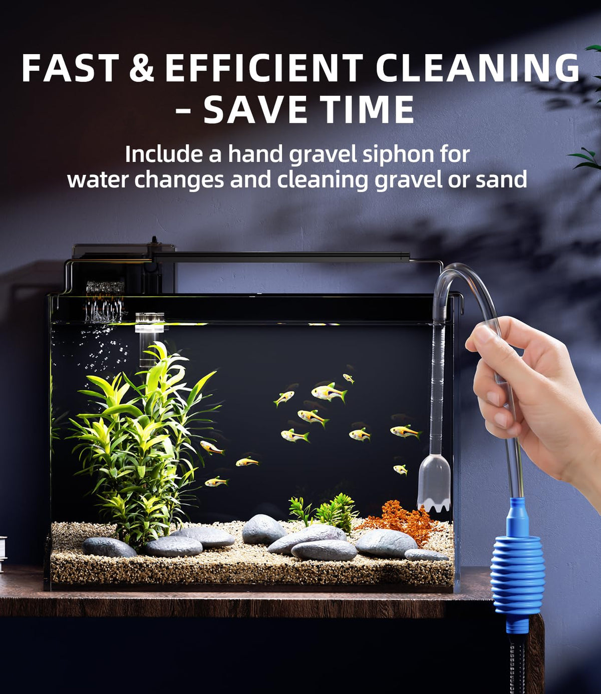 5 Gallon Rimless Glass Aquarium Starter Kit with Filter Light Lid M2963