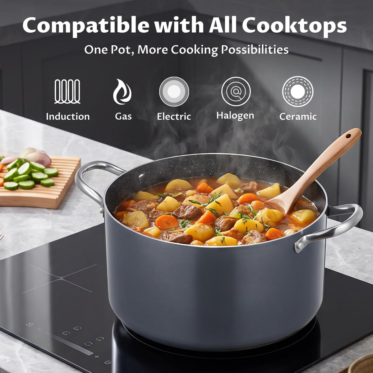 12 Quart Nonstick Stock Pot with Lid A19820