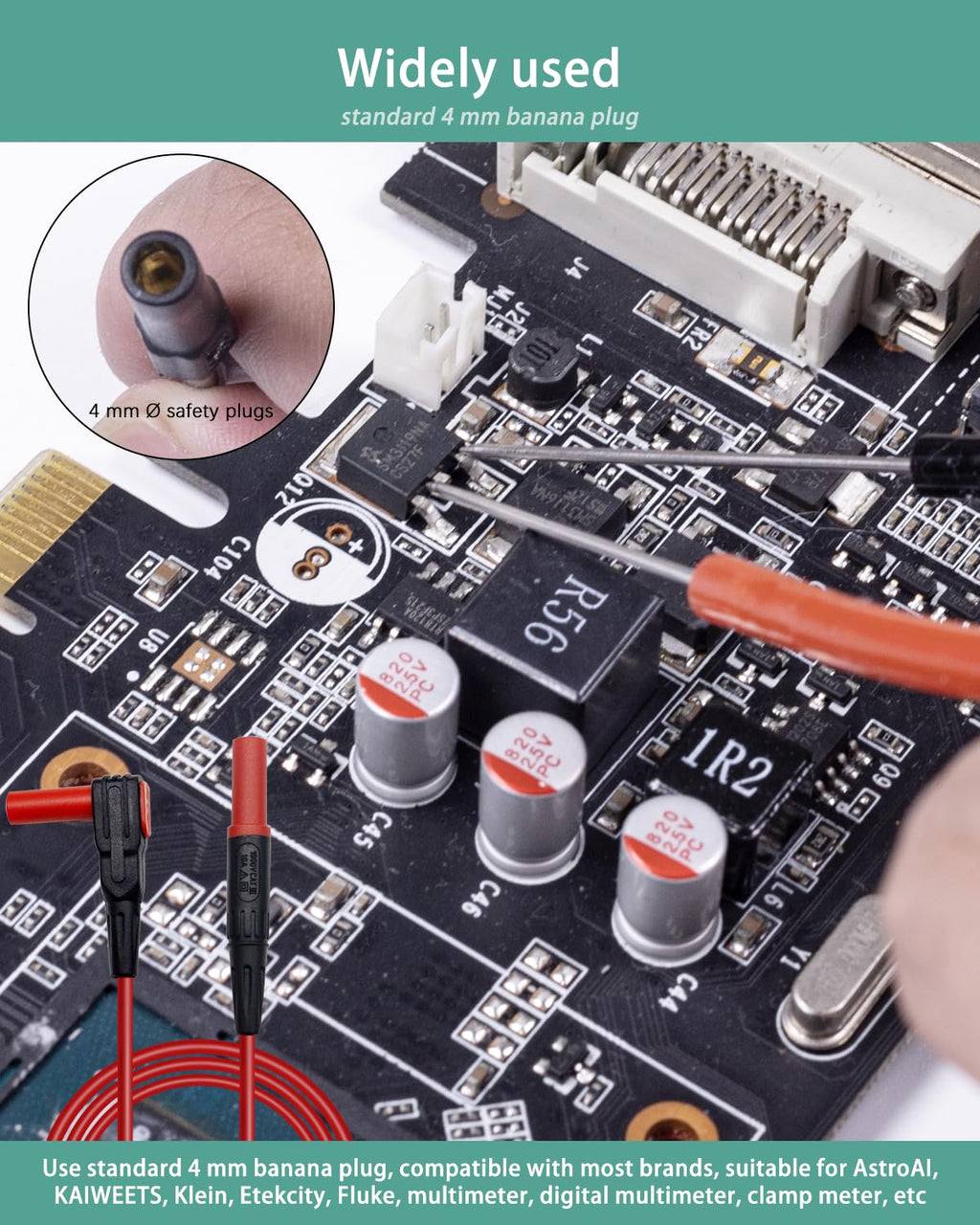 4 PCS Flexible Back Probe Kit K8904
