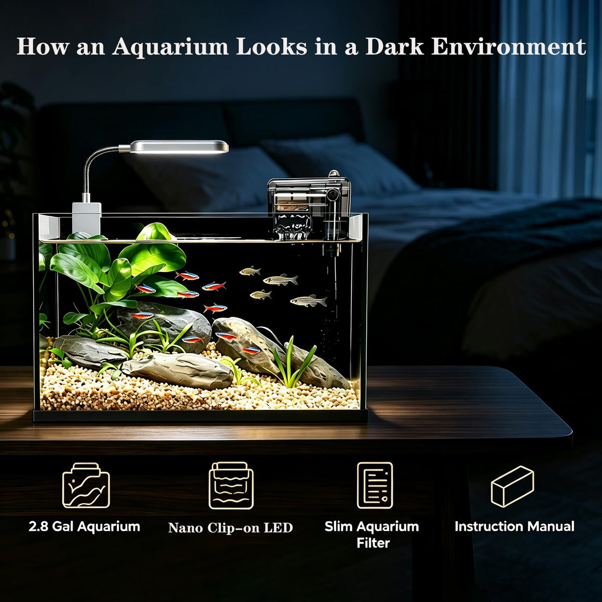 2.8 Gallon Glass Aquarium Starter Kit A286681