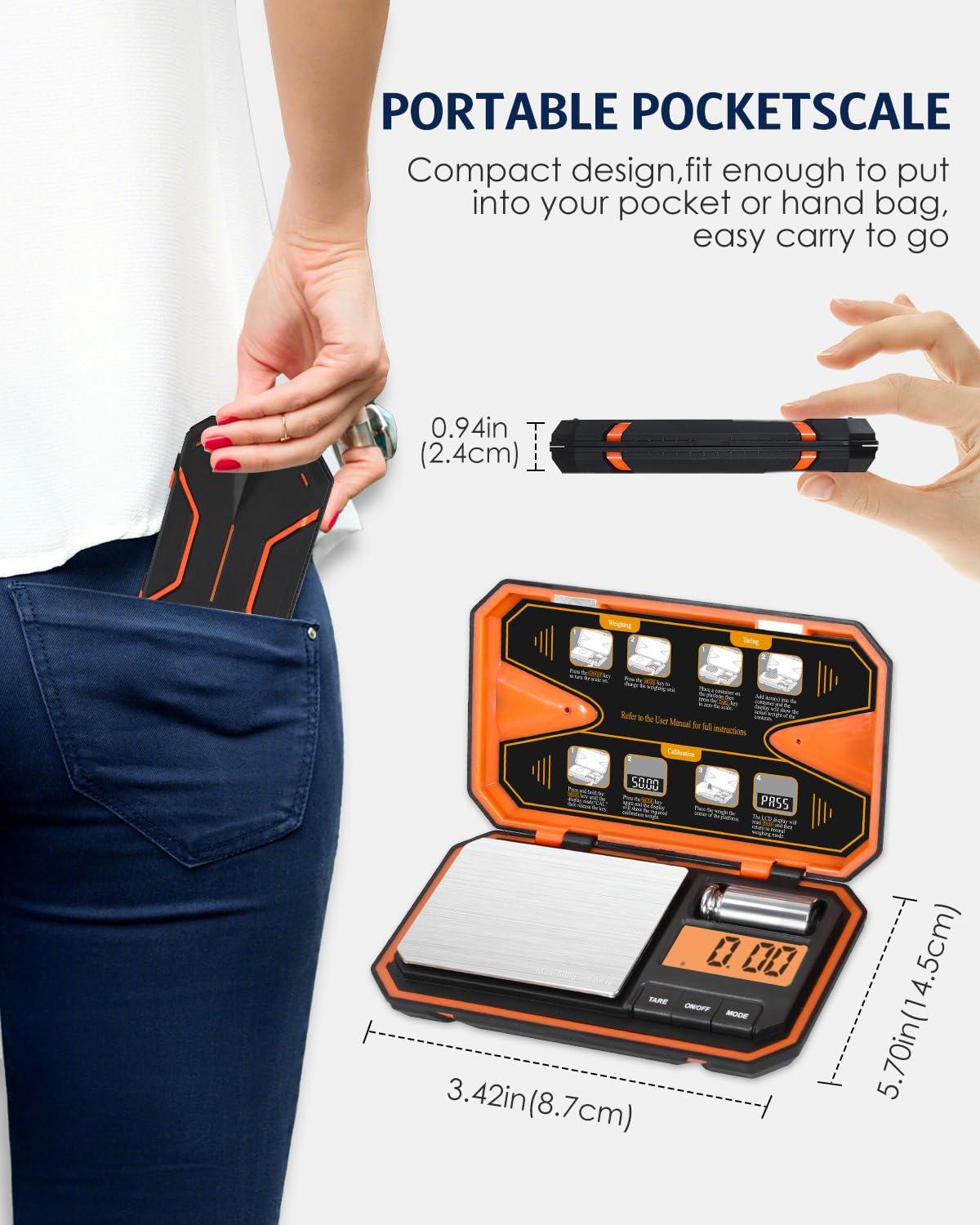 Digital Pocket Scale 500g x 0.01g P249295
