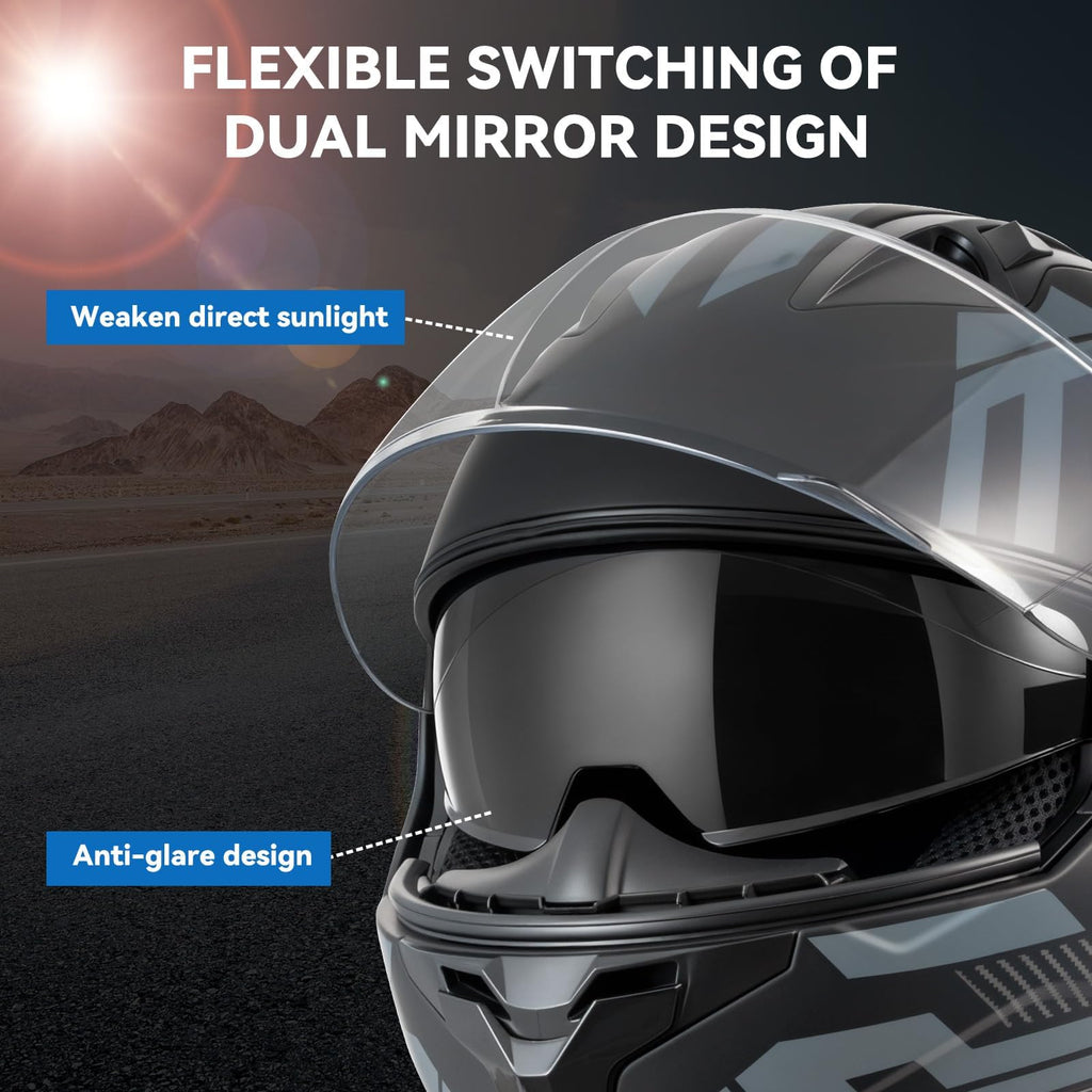 DOT Approved Modular Flip Up Motorcycle Helmet O803864