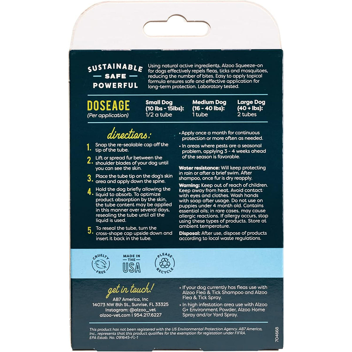 Plant Based Flea & Tick Squeeze-On for Dogs Y48075