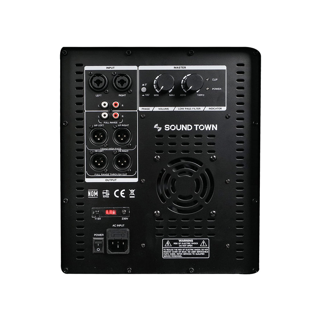 Pair of 18" 2400W Powered Subwoofers B635