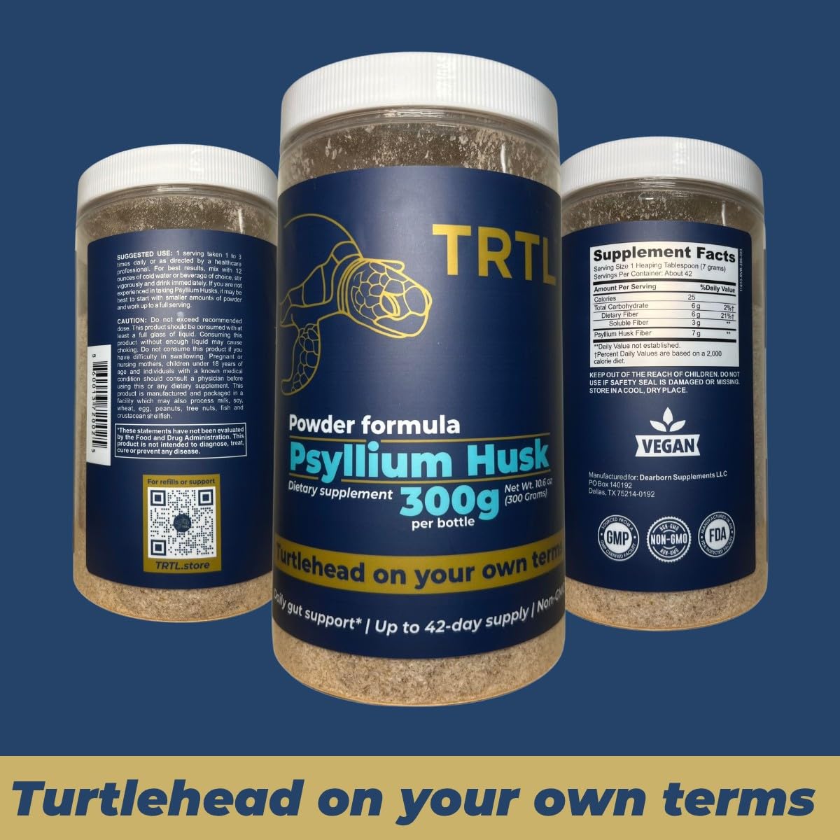 Psyllium Husk Whole Fiber Supplement K2095