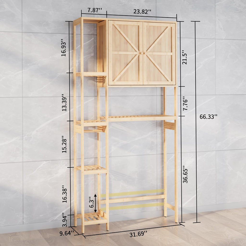 Bamboo Over-the-Toilet Storage Cabinet with Shelves Z2483