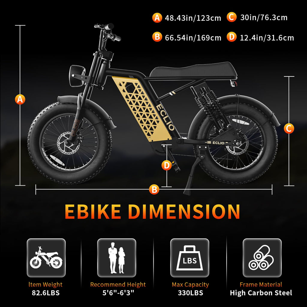 Peak 1200W 20MPH 48V 13Ah Electric Bike G4910