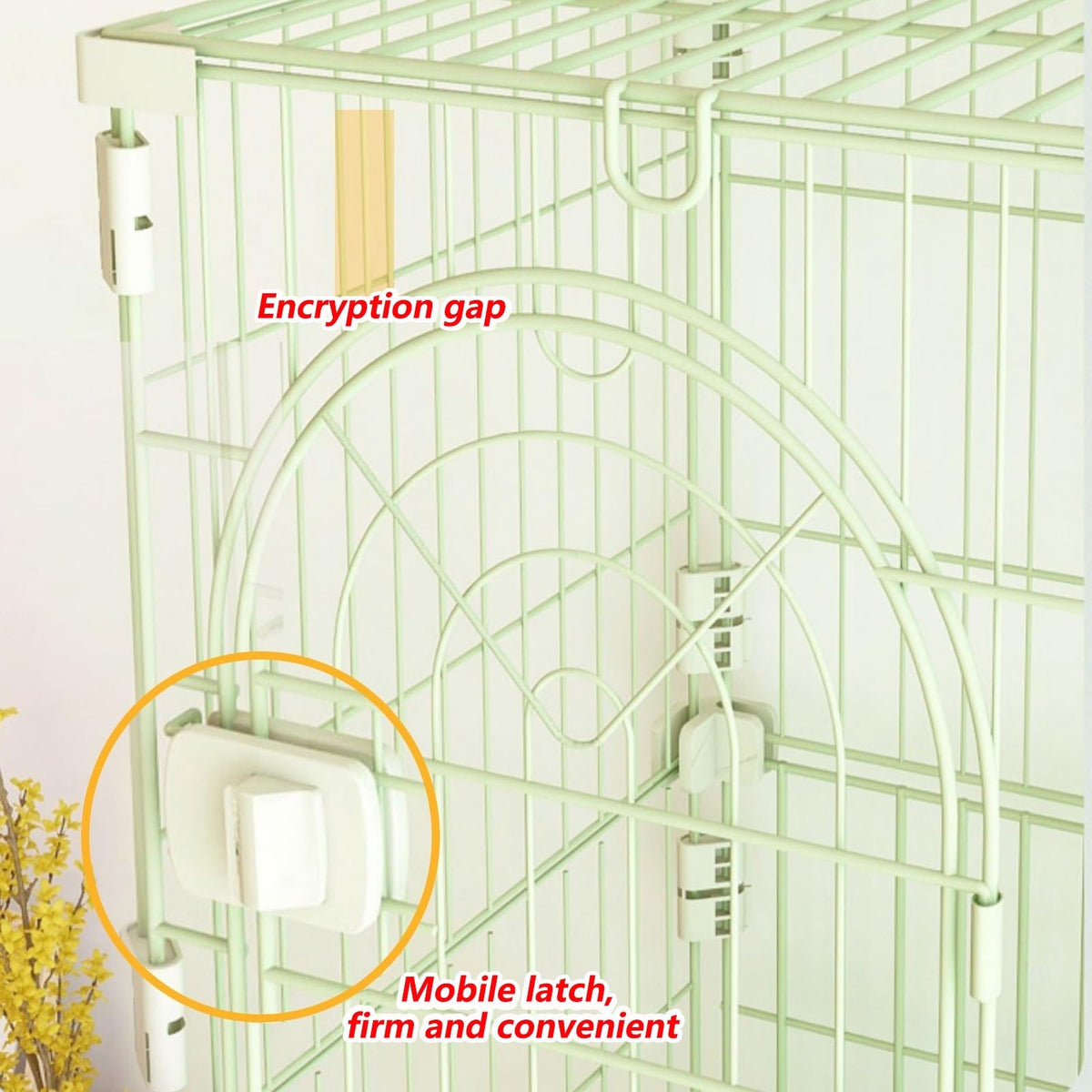 4-Tier Cat Cage Playpen with Hammock & Platforms D61430
