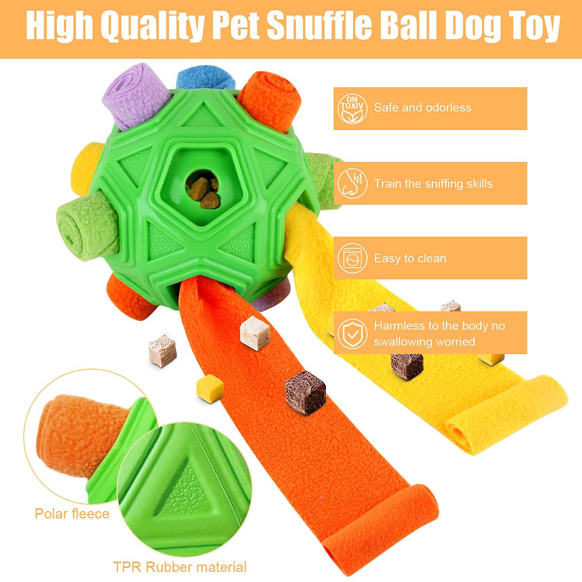 Interactive Puzzle Dog Toys Slow Feeder with Squeaky Carrot Toy A7749