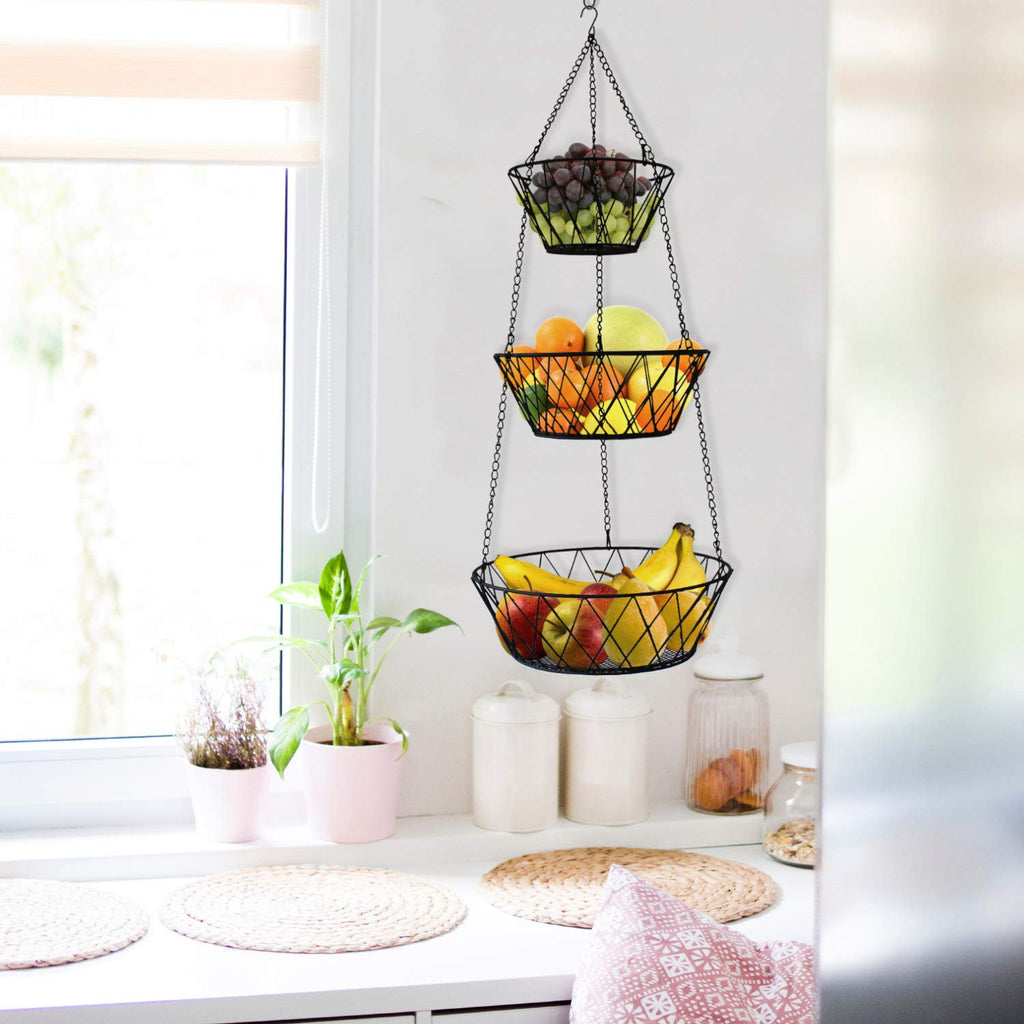 3 Tier Hanging Kitchen Fruit Basket I6941