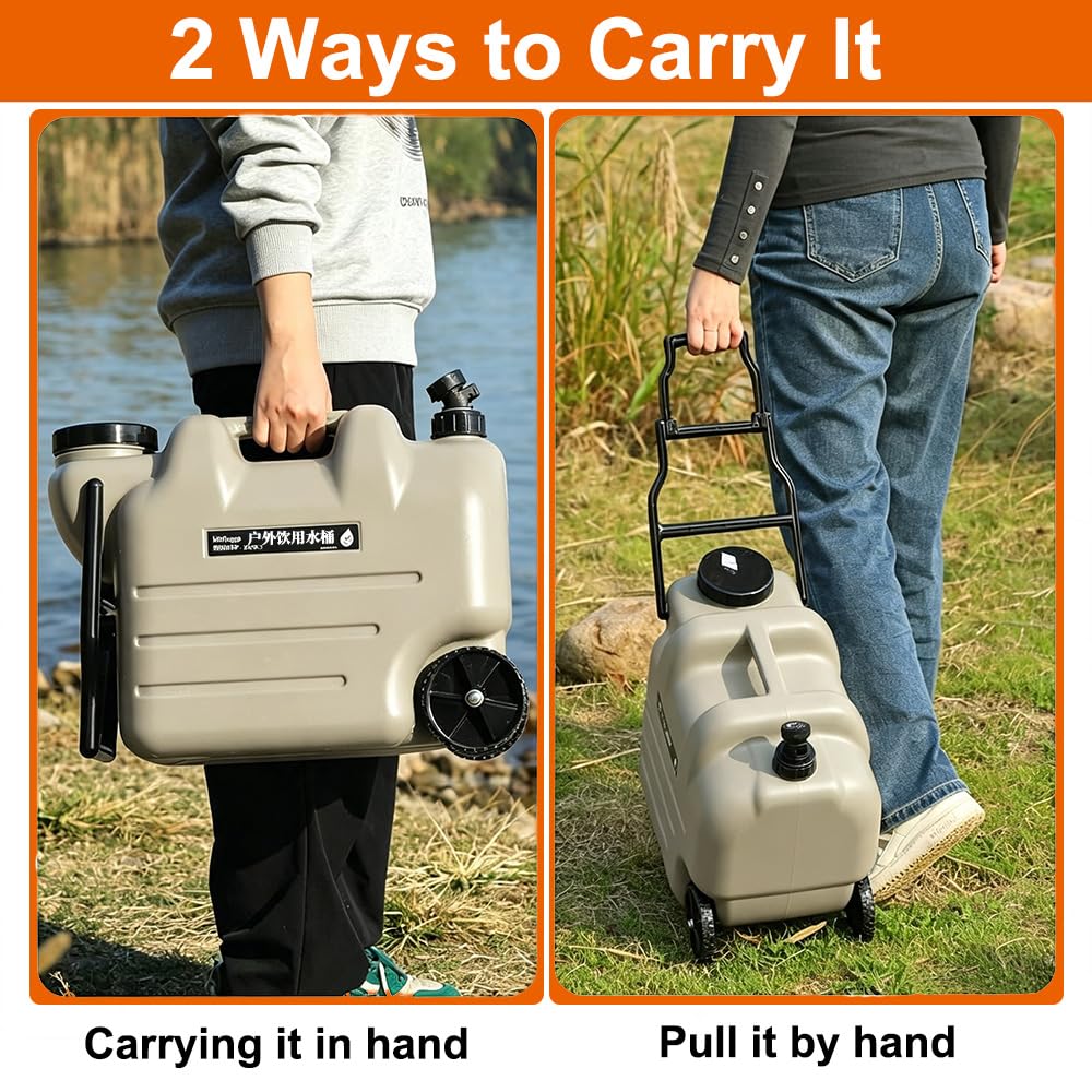 7.4 Gallon Water Container with Tap and Wheels H9612