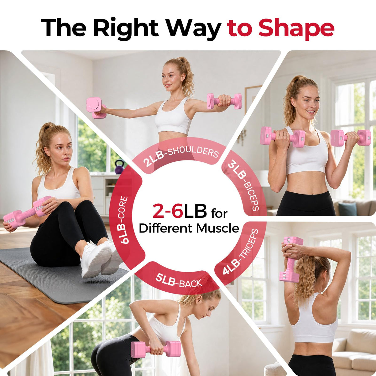 5-in-1 Adjustable Dumbbell Set L48660