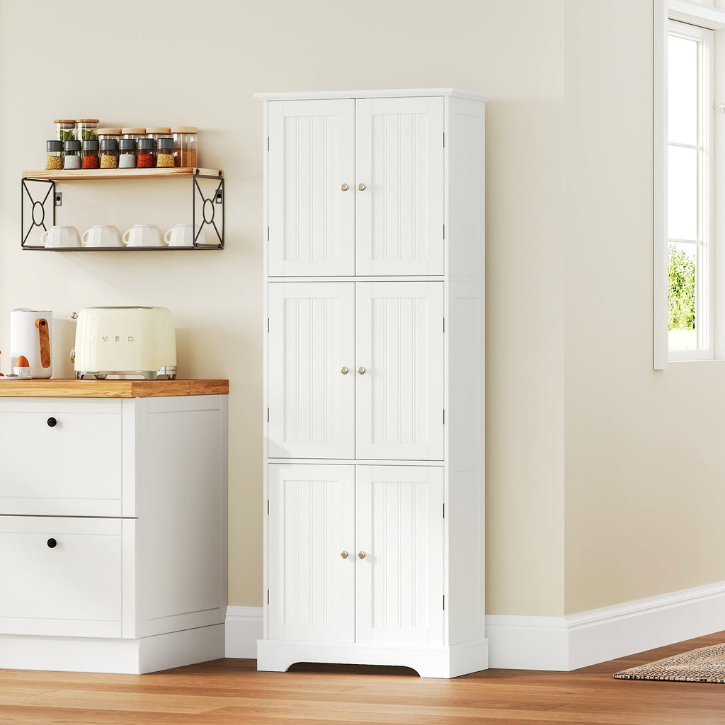 63.2" Tall Bathroom Storage Cabinet with 6 Doors Q5194