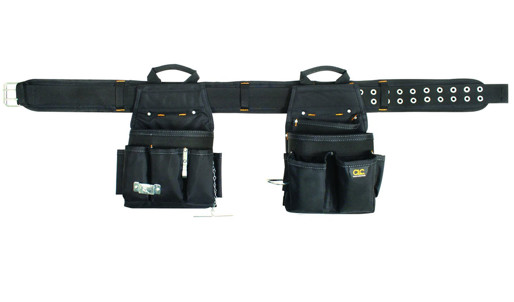 3 Piece 20 Pocket Black Tool Belt U4971