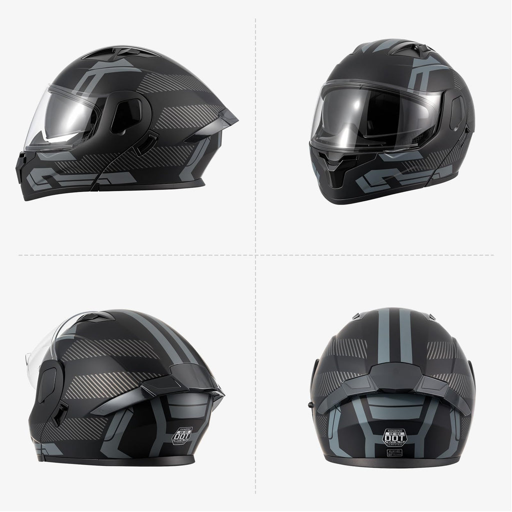 DOT Approved Modular Flip Up Motorcycle Helmet O803864