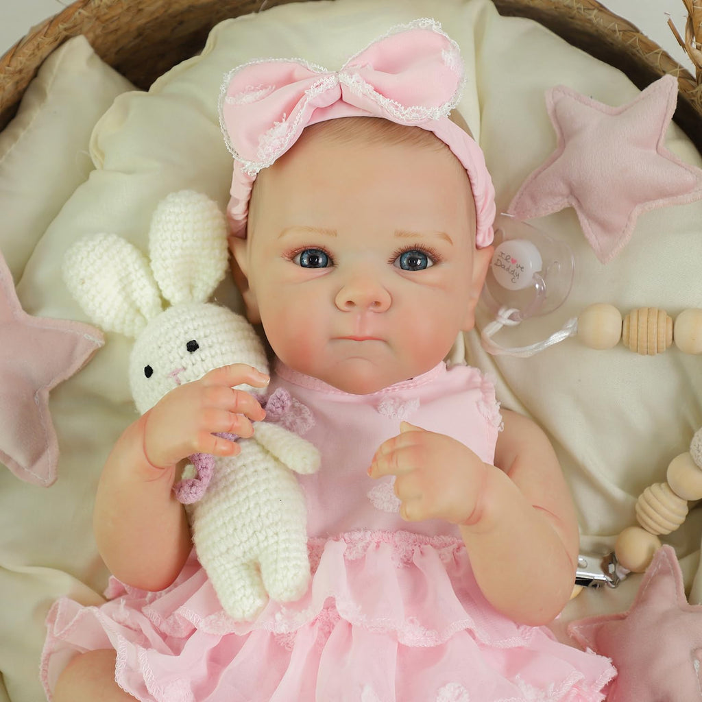 20 Inch Realistic Lifelike Newborn Baby Doll Girl with Vinyl Body J1959