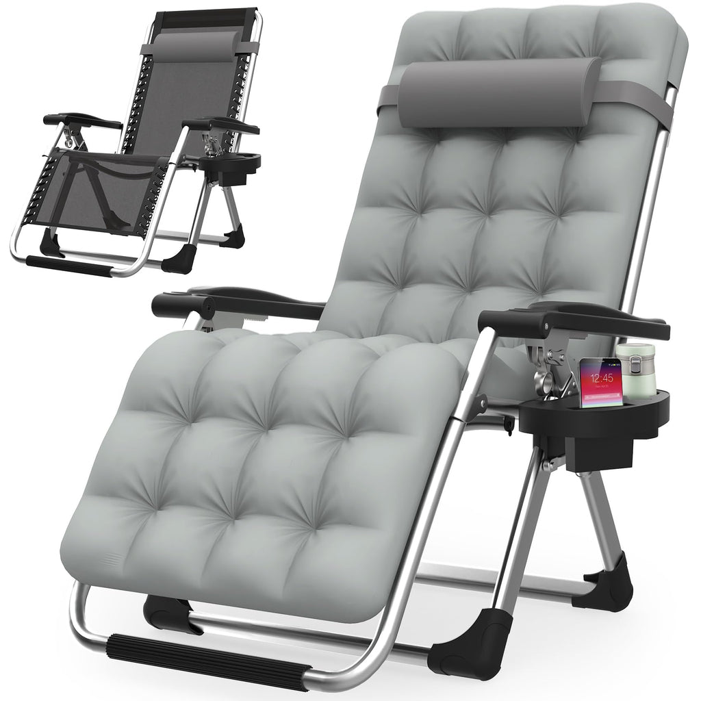 Zero Gravity Reclining Camping Lounge Chair with Cup Holder M895