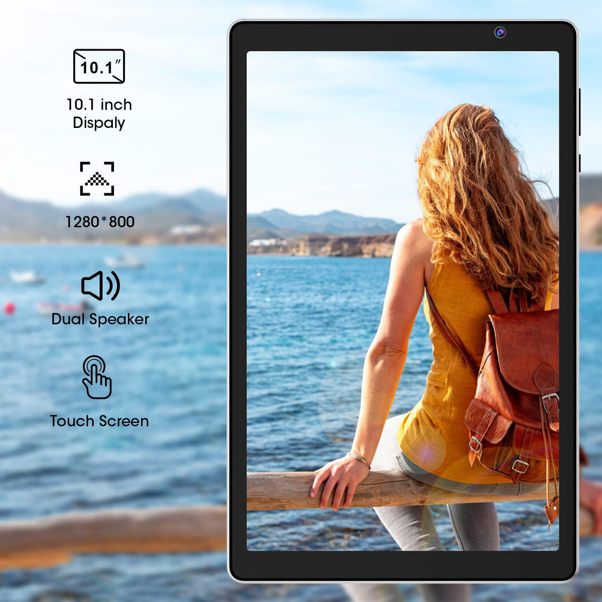 10 Inch Android Tablet 2GB RAM 32GB Storage Silver M30115