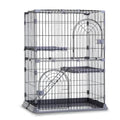 4-Tier Cat Cage Playpen with Hammock & Platforms D61430