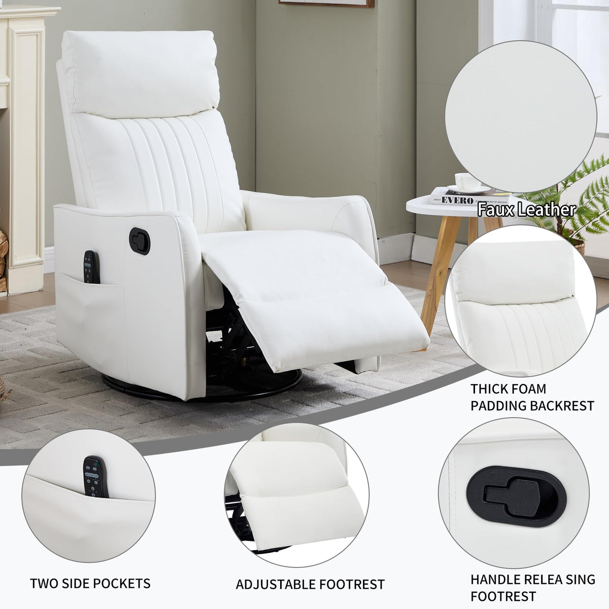 High Back Massage Recliner with Heat P5376