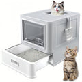 XL Stainless Steel Cat Litter Box with Drawer S251