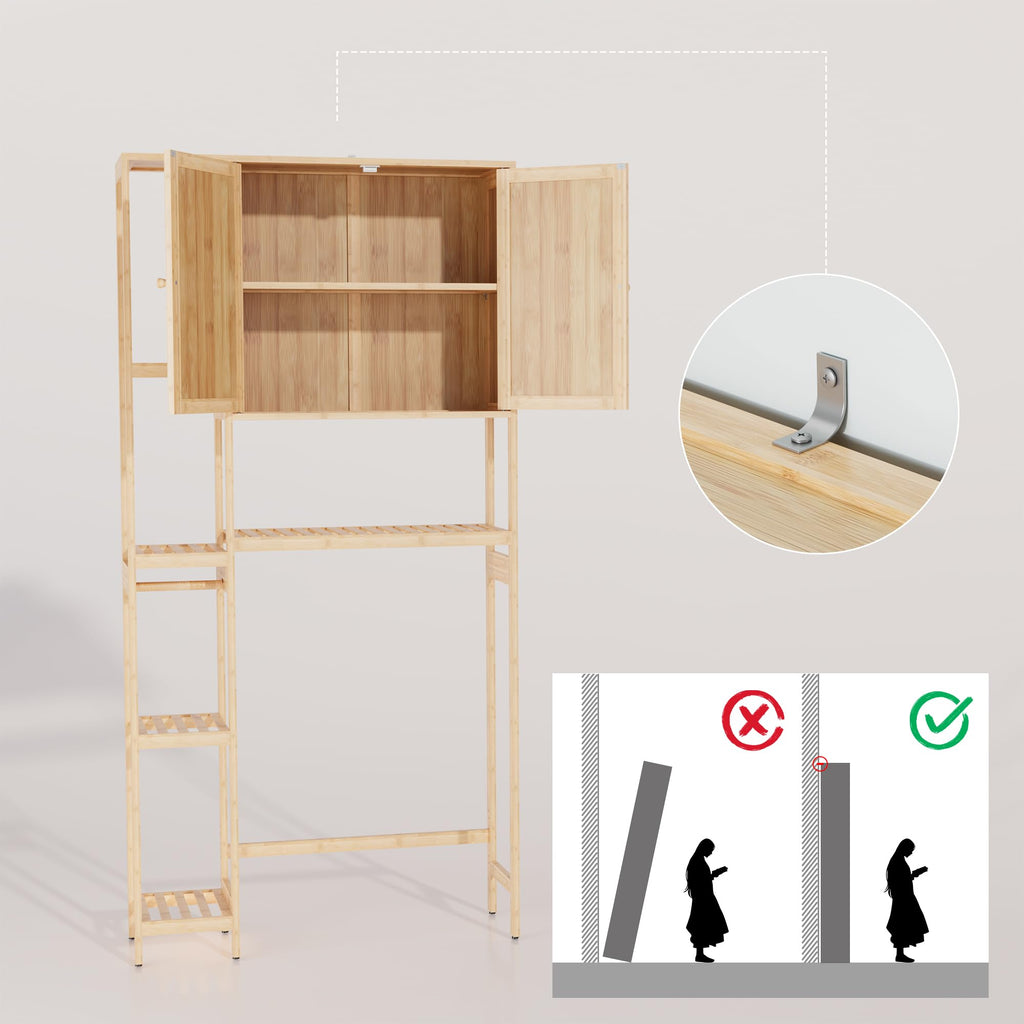 Bamboo Over-the-Toilet Storage Cabinet with Shelves Z2483