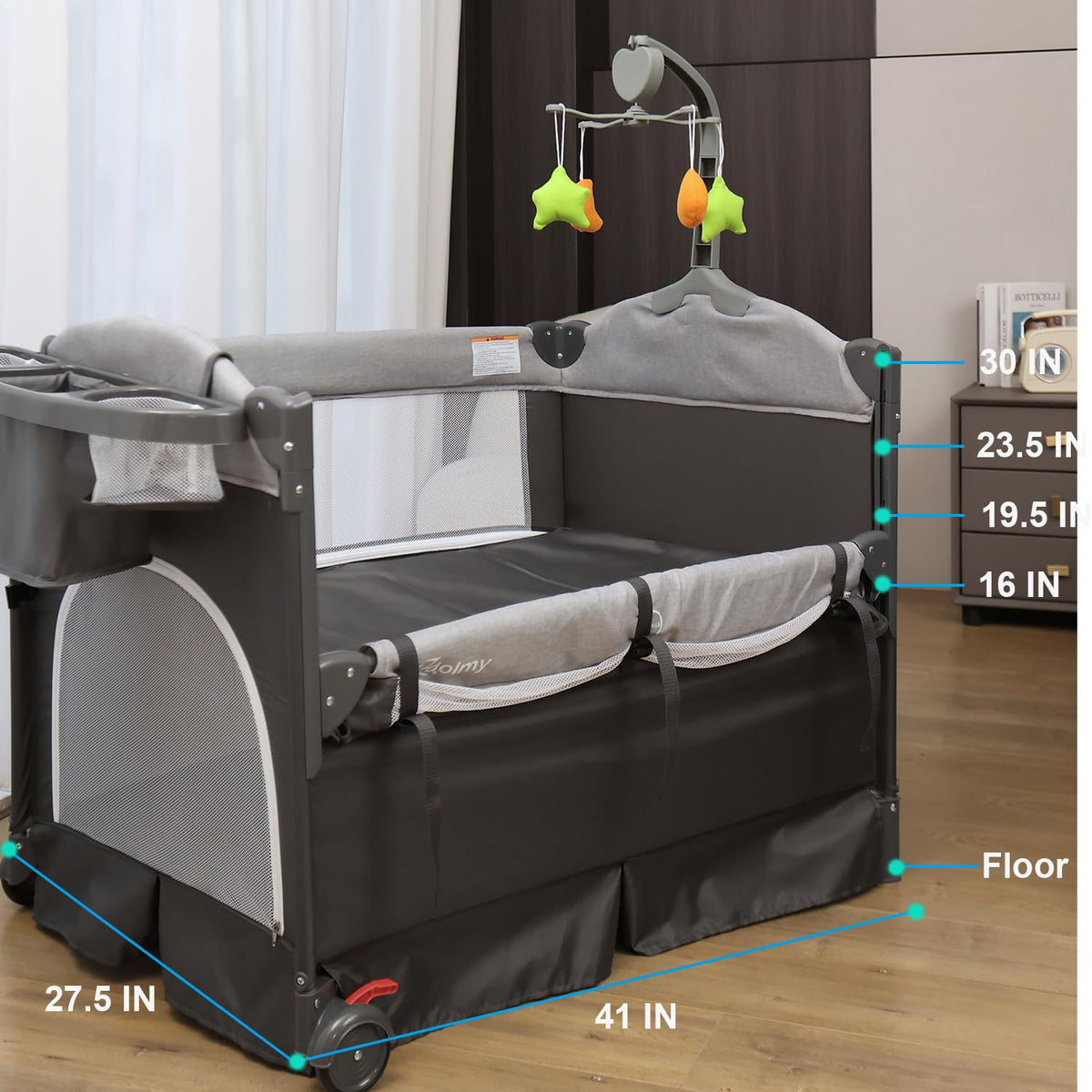 4-in-1 Pack and Play with Bassinet and Changing Table Y512161