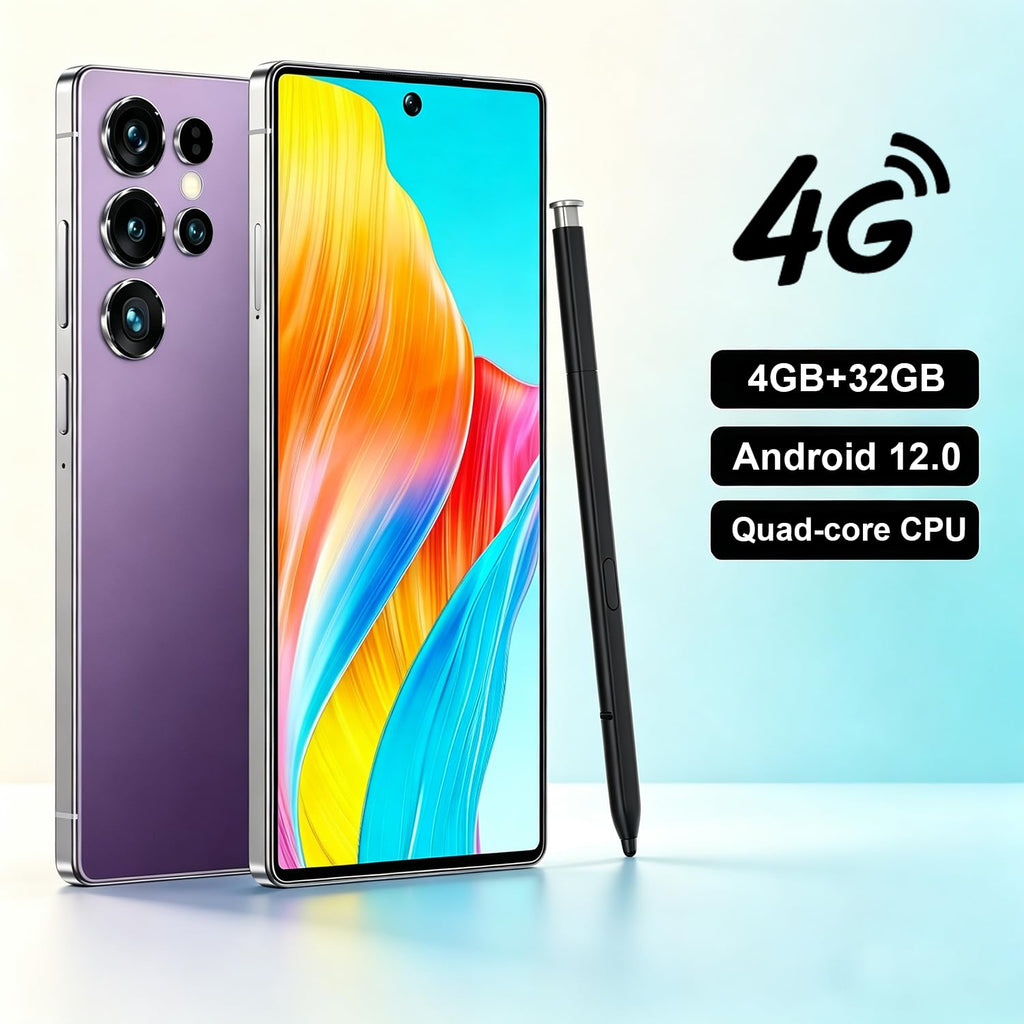 Unlocked 4G Smartphone 6.6" HD+ Display 4GB+32GB Android 12 Dual SIM Black K707816