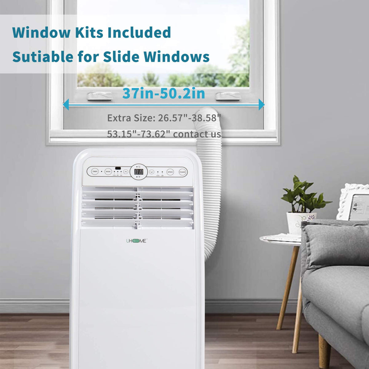8000 BTU White Portable Air Conditioner M1971
