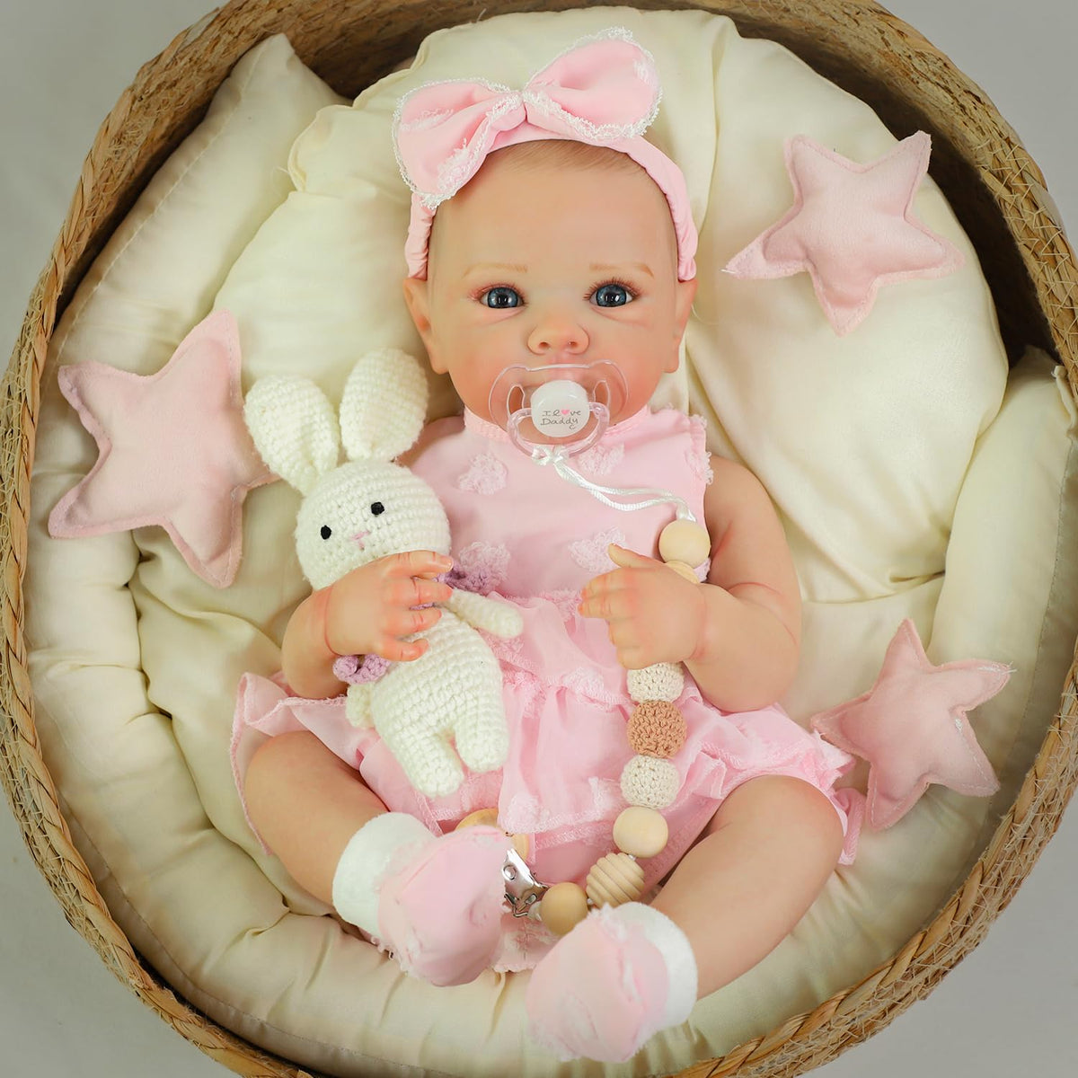 20 Inch Realistic Lifelike Newborn Baby Doll Girl with Vinyl Body J1959