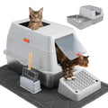 Stainless Steel Extra Large Top Entry Cat Litter Box Set J599
