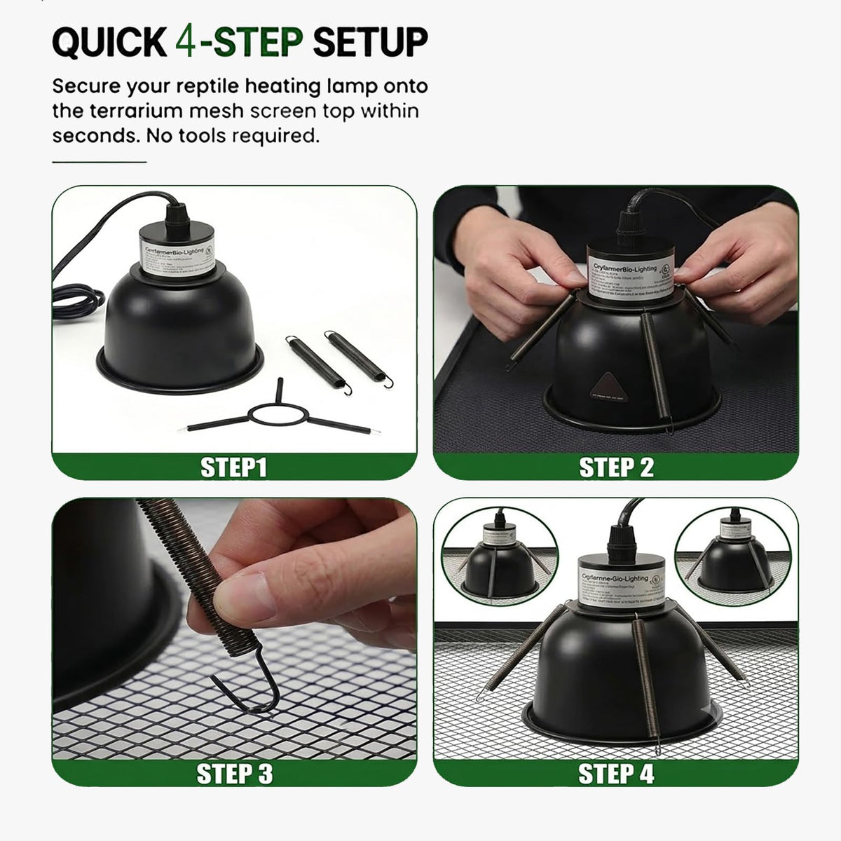 Black Lamp Fixture Mounting Spring Clips C327