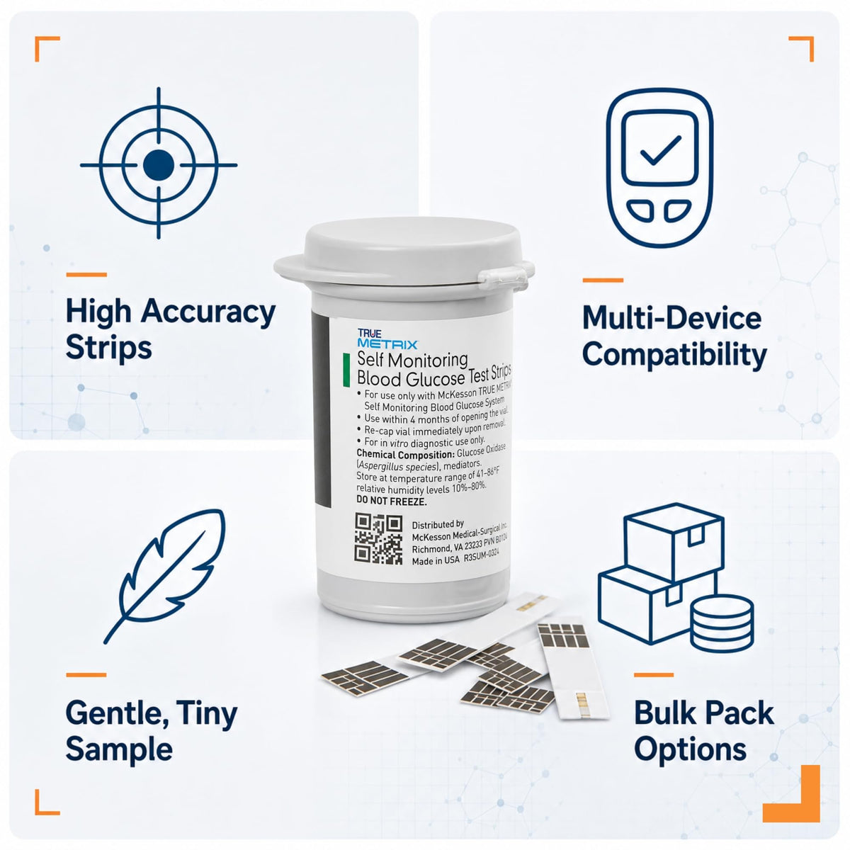 Blood Glucose Test Strips 100 Strips V6994