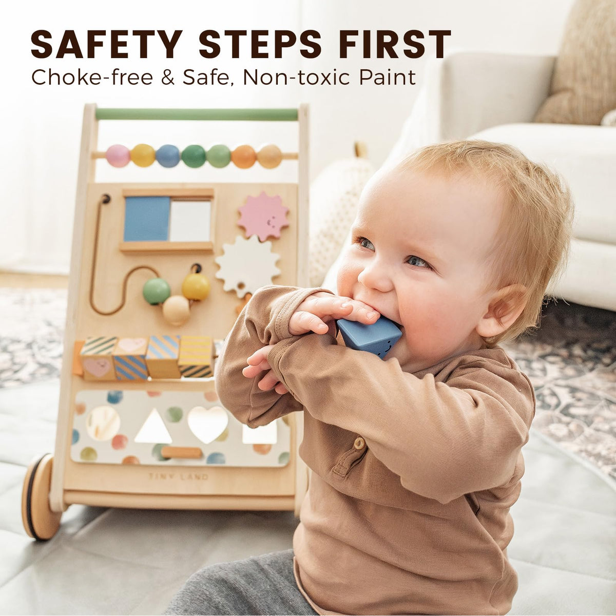 Wooden Baby Walker with Activity Center R83556