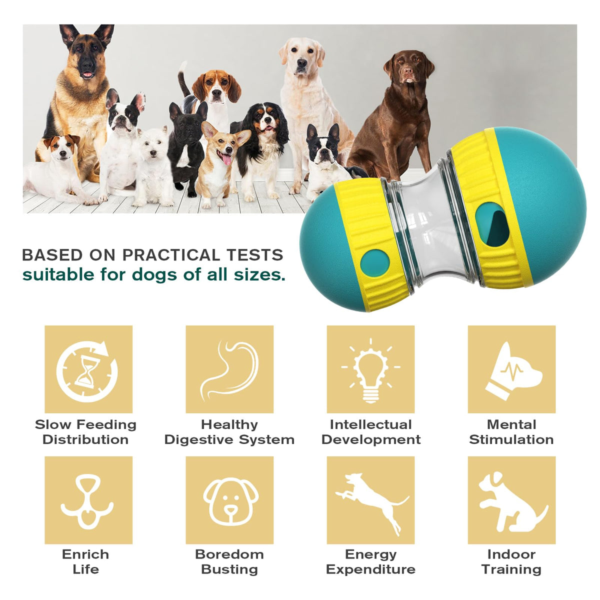 Adjustable Treat Dispensing Dog Puzzle Toy R8275