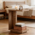 C-Shaped Side Table with Hidden Storage C4549