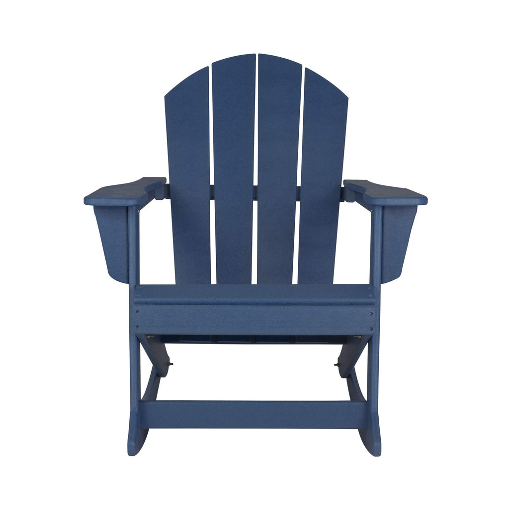 Navy Blue HDPE Outdoor Rocking Chair N474028