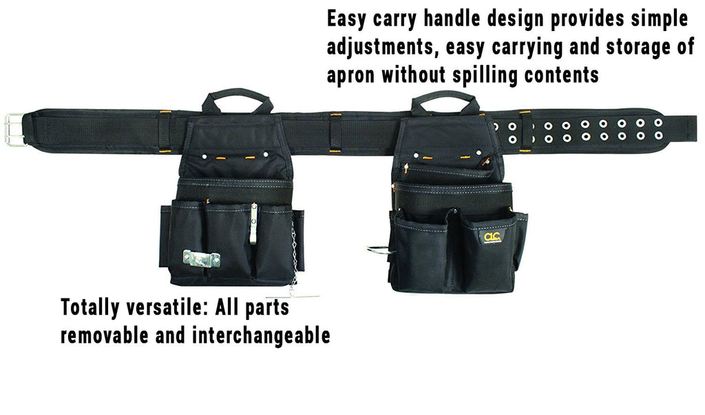3 Piece 20 Pocket Black Tool Belt U4971