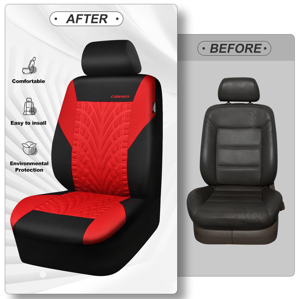 Car Seat Covers Full Sets Black Red M4938