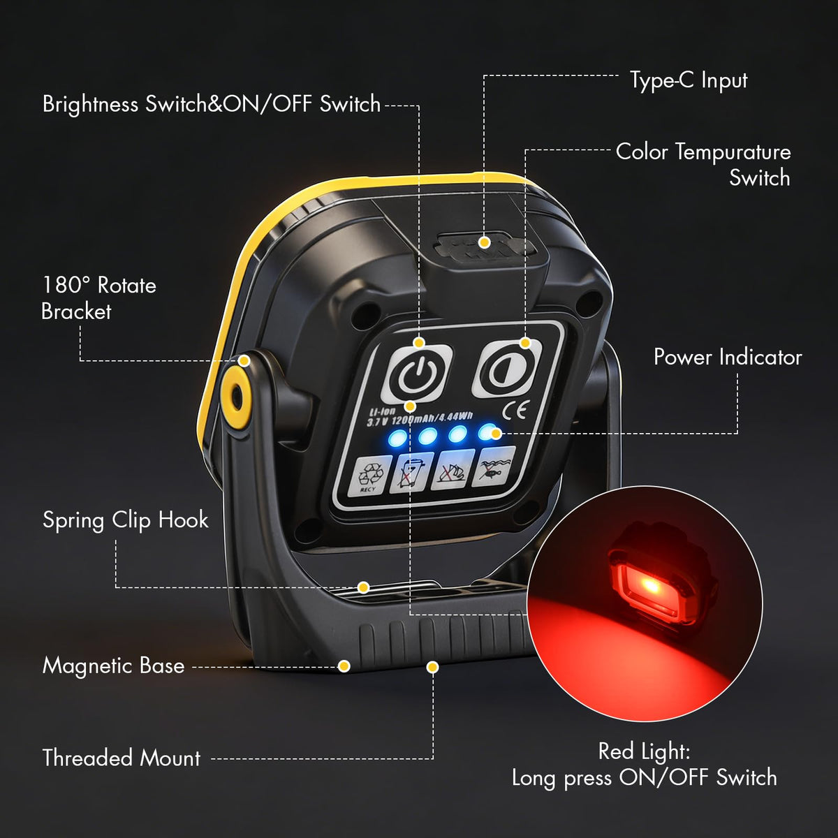 Rechargeable Magnetic Work Light P9063
