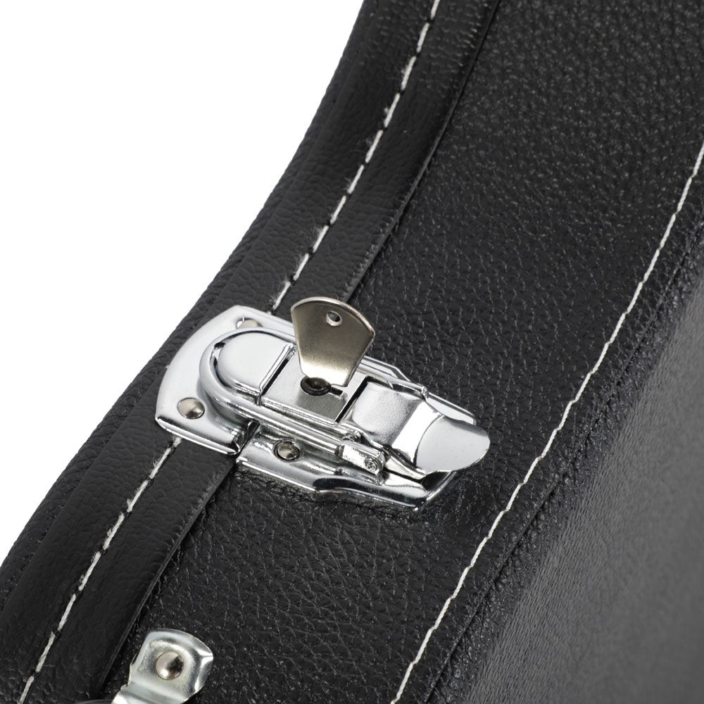 39 Inch Wooden Electric Guitar Hard Case with Soft Lining, Black Z17356