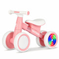 Baby Balance Bike for 1-2 Year Old Toddlers, 4-Wheel with Colorful Light J711