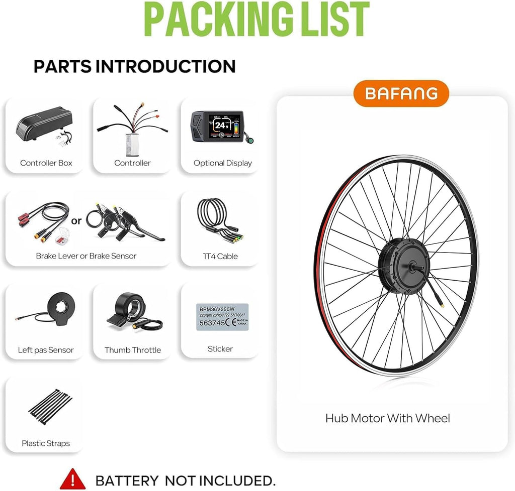 48V 500W Front Wheel Electric Bike Conversion Kit C91663