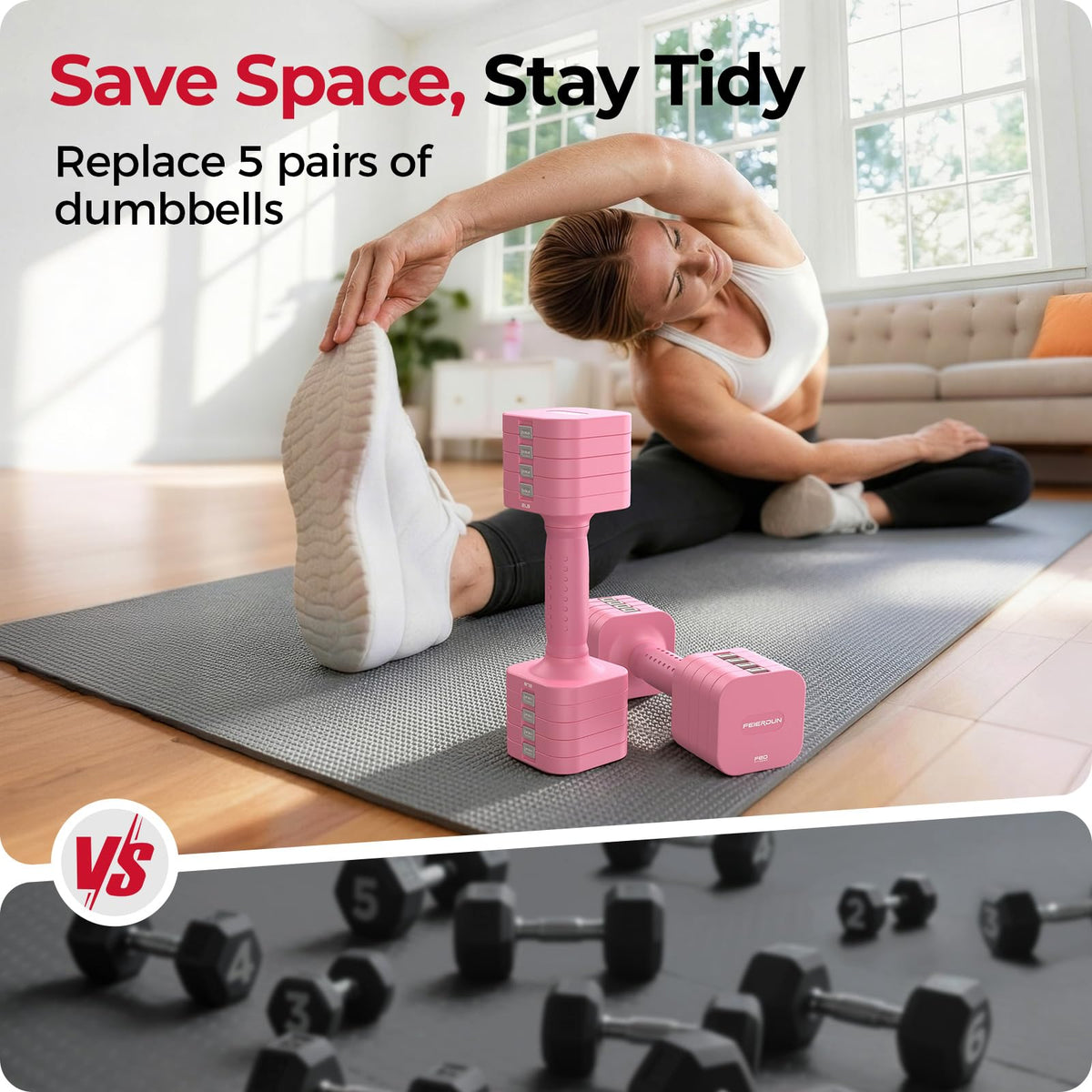 5-in-1 Adjustable Dumbbell Set L48660